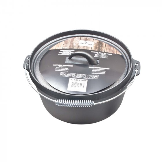 Gusseisentopf Ø 28 cm mit Deckel 