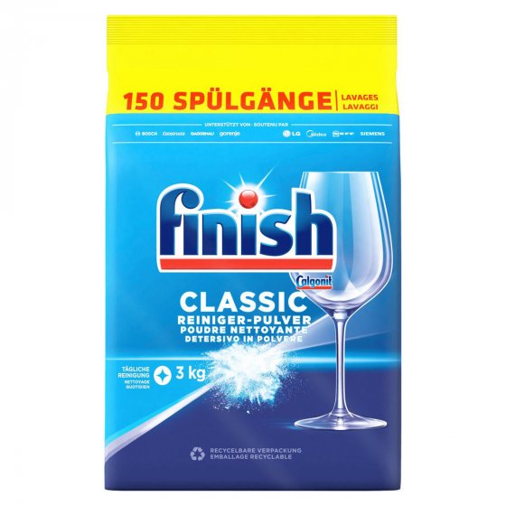 Finish Classic Power Pulver Geschirrreiniger Pulver 3000g 3er Pack 