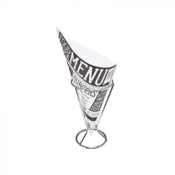 Pommestüte mit 5 Stück Papiertüten 