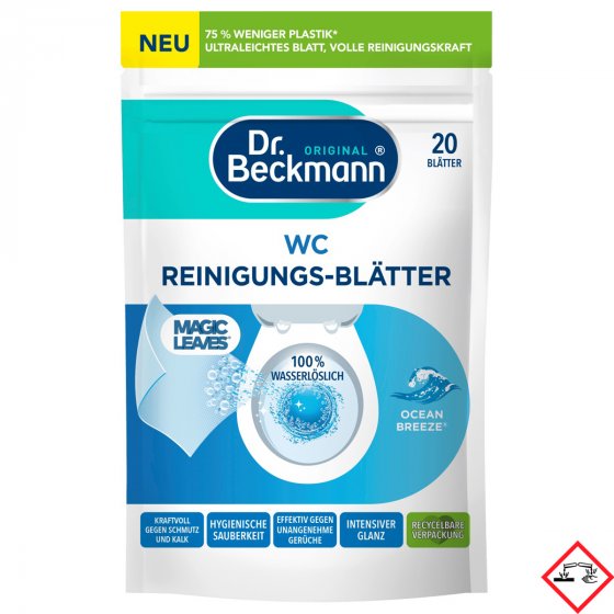 Dr Beckmann WC Reinigungs Blätter Ocean Breeze 44g 