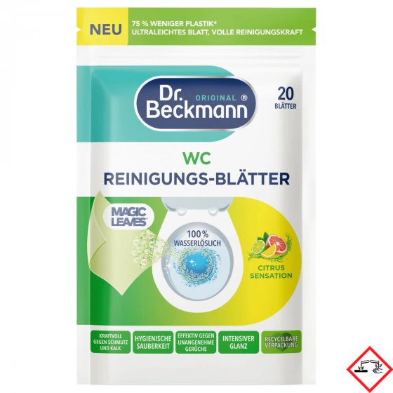 Dr Beckmann WC Reinigungs Blätter Citrus Sensation 44g 