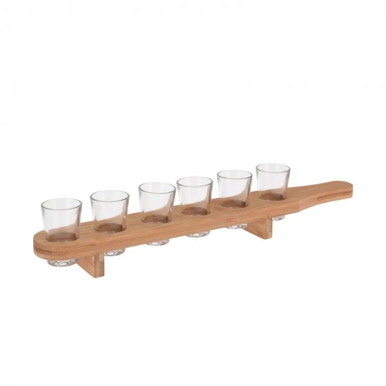 Schnapsgläser mit Servierbrett 40 ml 7er Set 