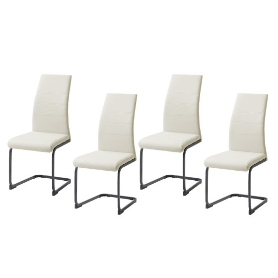 Esszimmerstuhl 4er Set PU Beige Sally P 