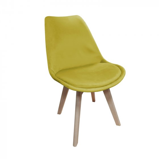 Stuhl Atlanta Velvet Uni Gelb