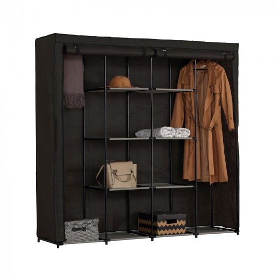 Stoffschrank XL Lena Dunkelgrau 