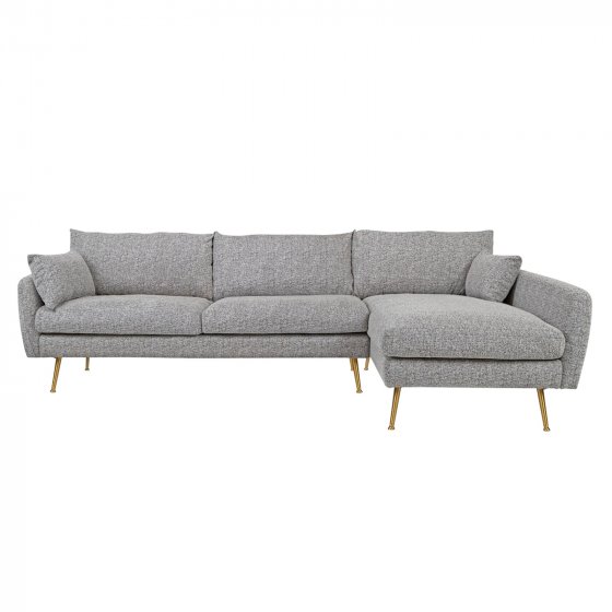 Ecksofa Antonius Webstoff Grau rechts