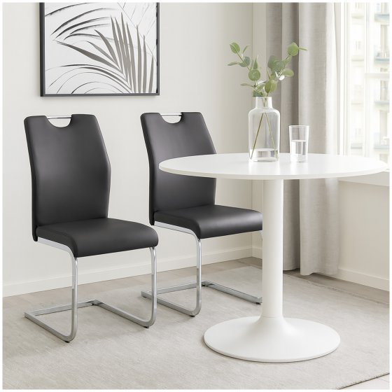 Esszimmerstuhl 2er Set Schwarz Nelly 
