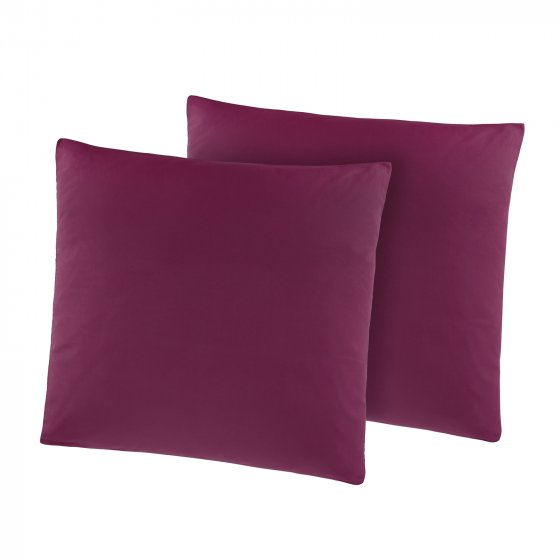 Kissenhüllen 2er Set 40 x 40 cm Mikrofaser Beere
