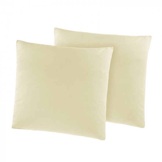 Kissenhüllen 2er Set 40 x 40 cm Mikrofaser Ecru