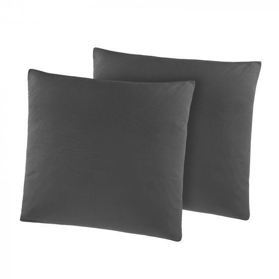 Kissenhüllen 2er Set 40 x 40 cm Mikrofaser Graphit