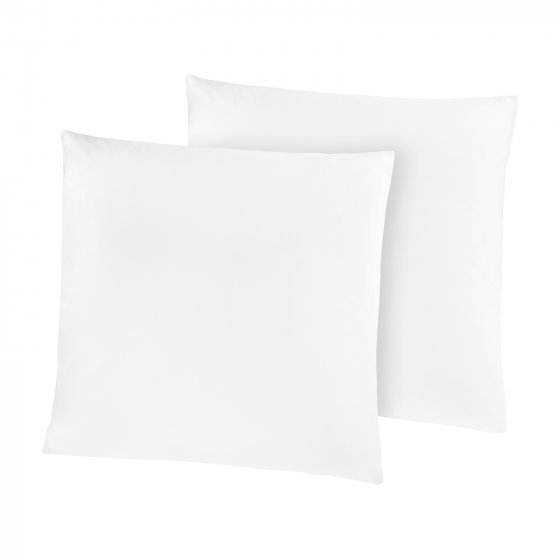 Kissenhüllen Mikrofaser 2er Set 80 x 80 cm Weiss