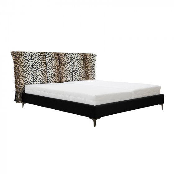 Bett Roxbury L Leoprint mit 2 Matratzen