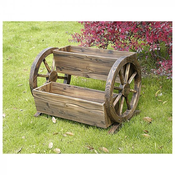 Blumenkasten mit 2 Pflanzgefäßen Rustikal 