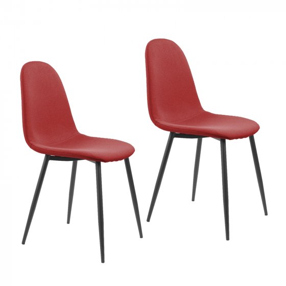 Stuhl Savannah Webstoff 2er-Set Rot