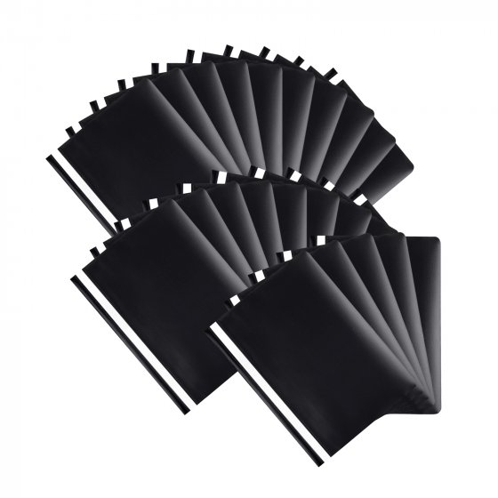 Schnellhefter 25 er Pack Kunststoffhefter Schwarz