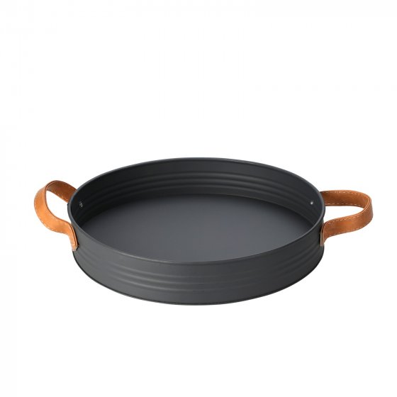 Tablett Metall mit Griffen 