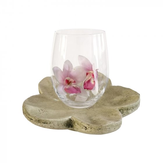 Windlicht mit Untersetzer Vase