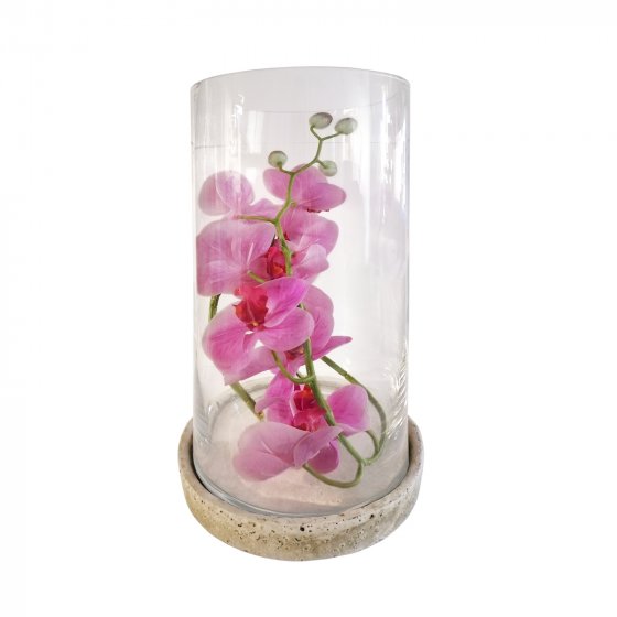 Windlicht mit Untersetzer Vase Dekogefäß