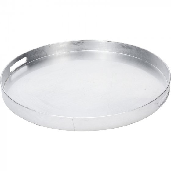 Serviertablett Rund Silber 