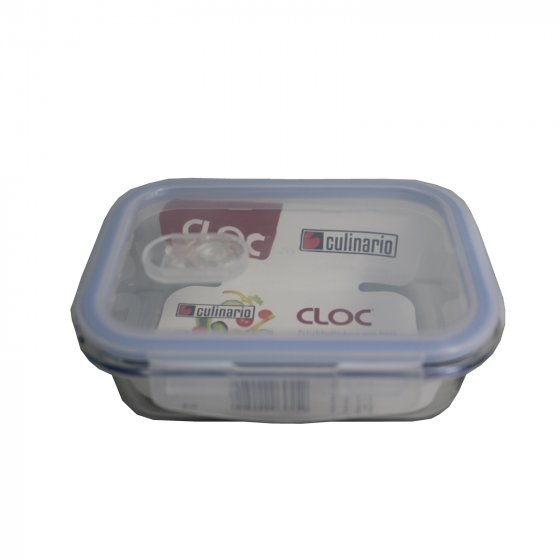 Frischhaltedose Blau 620 ml Glas mit Kunststoffdeckel 