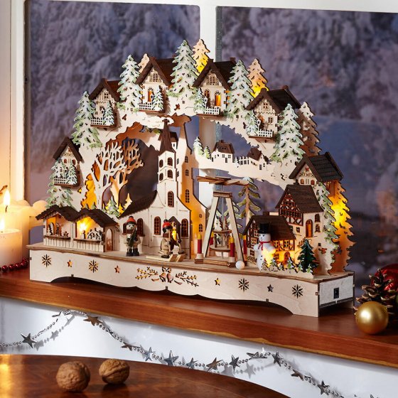 LED-Schwibbogen "Winterkirche"