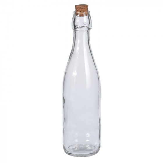Glasflasche 0,5 Liter mit Korkverschluss 