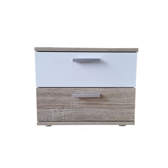 Nachtschrank Sonoma Weiß Nina