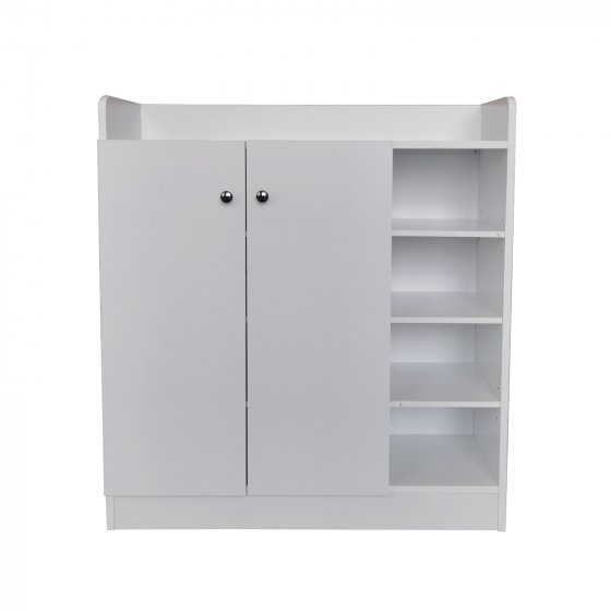 Sideboard mit 8 Regalfächern Weiß