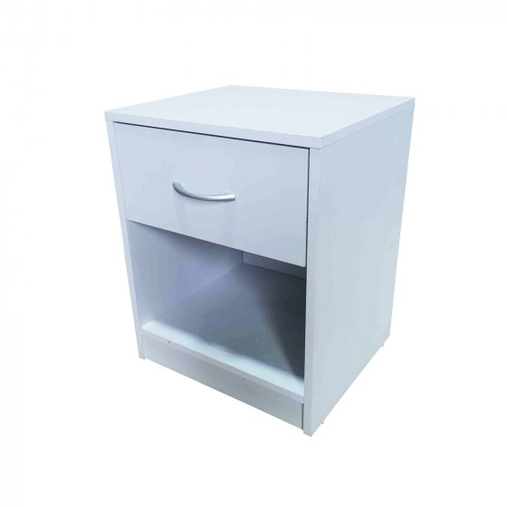 Nachtschrank mit 1 Schublade Nina Weiß 