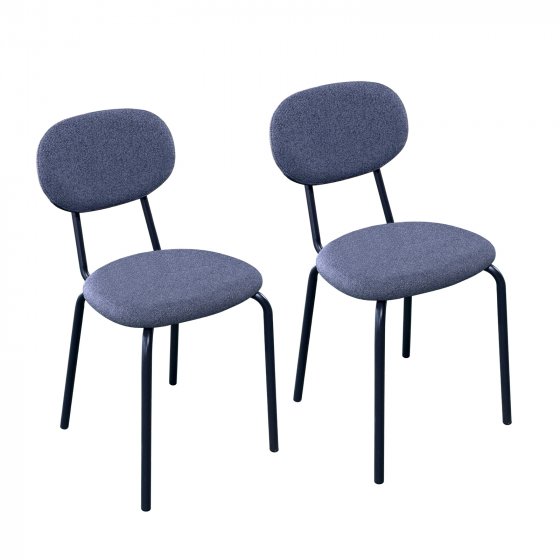 Stuhl Anella Dunkelgrau 2er-Set 