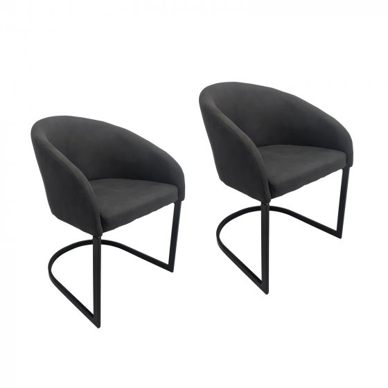 Esszimmerstuhl 2er Set Vemal Schwarz 
