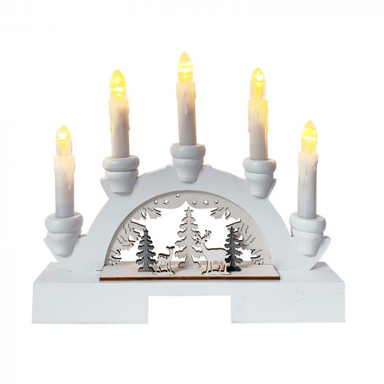 Leuchtbogen Rehe im Wald Weiß 