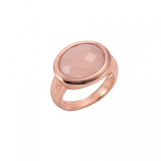 Ring 925 Silber rosé vergoldet mit Chalcedon 