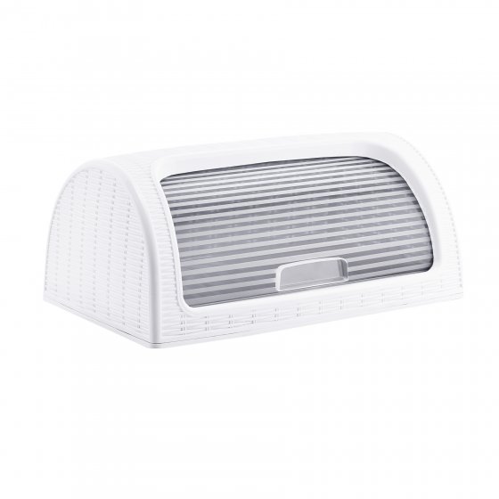Brotkasten in Rattanoptik Weiß 