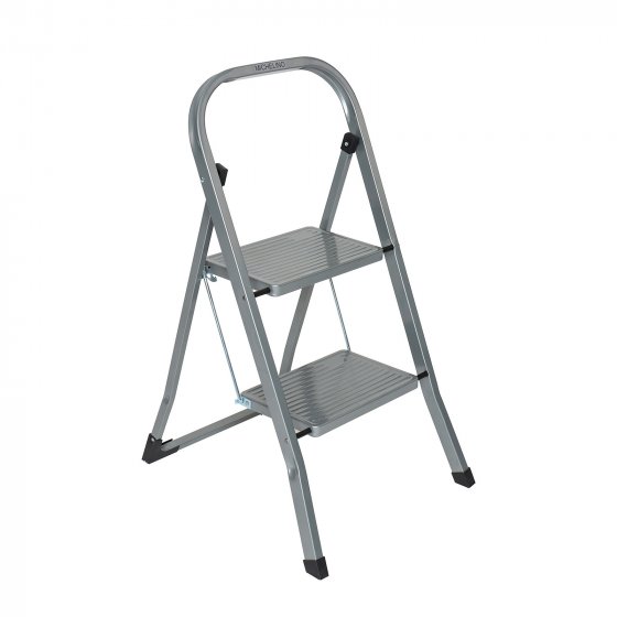 Stufenleiter mit 2 Stritten Metall Silber 