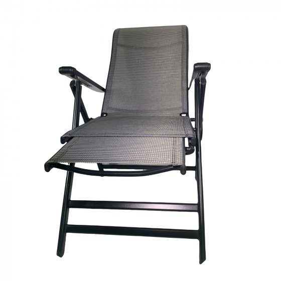 Bequemer Klappbarer Relaxstuhl mit Liegefunktion Grau 