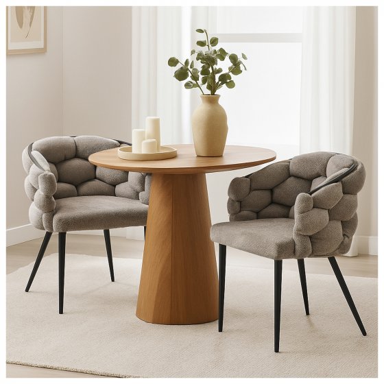 Stuhl Alsen Schwarz Braun 