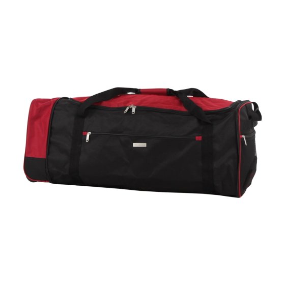 Reisetasche auf Rollen Rochester Schwarz Rot 
