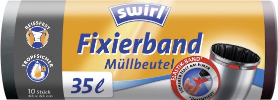 Swirl 35l Fixierband Müllbeutel 2er Pack 