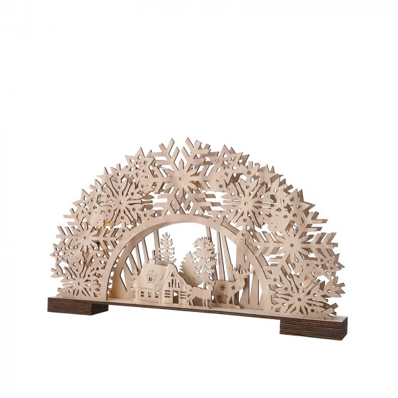 Schwibbogen verschneite Landschaft 