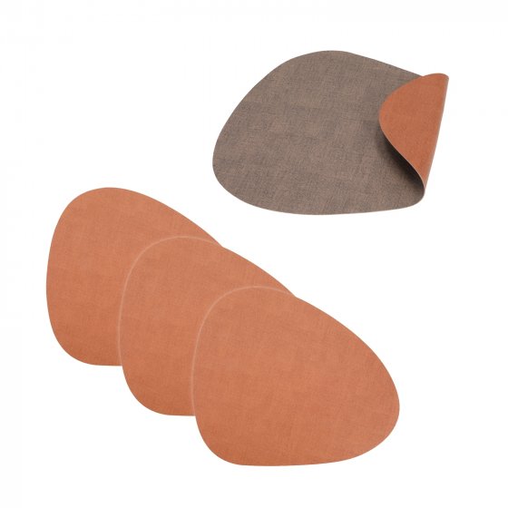 Tischset 4-teilig Cognac / Braun