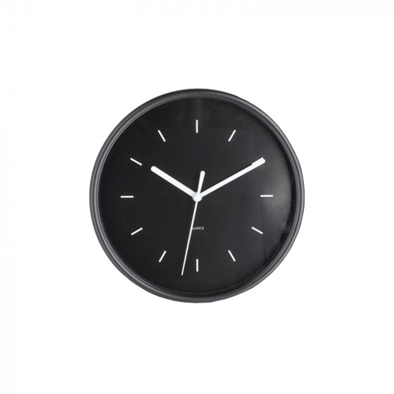 Wanduhr Ø 20 cm Schwarz