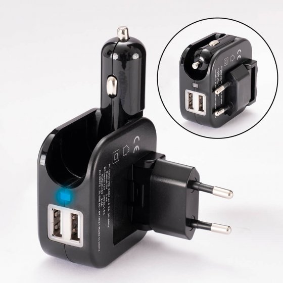 2in1 Kfz-USB-Ladegerät