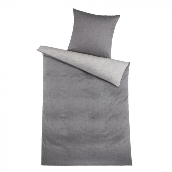Mako Satin Bettwäsche 2-Teilig Grau 135 x 200 cm
