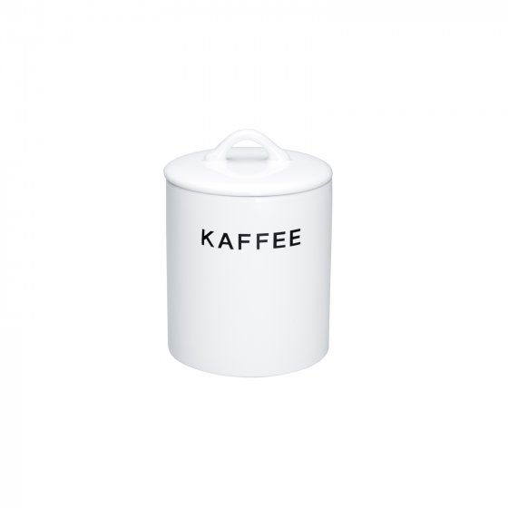 Vorratsdose Steingut Weiß Kaffee 