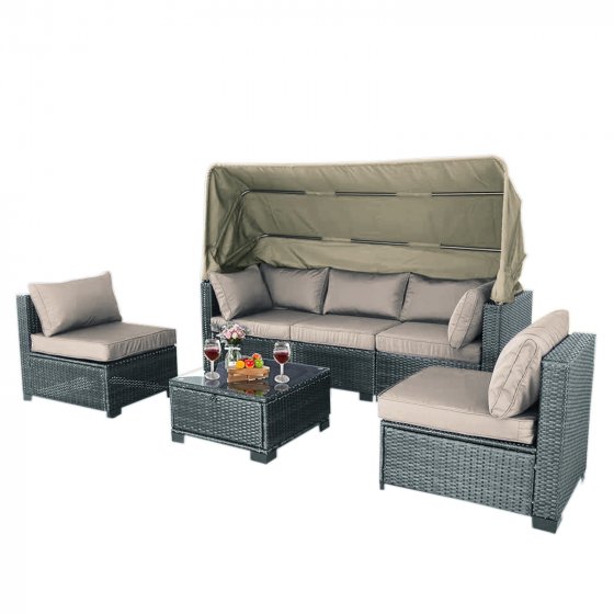Outdoor Sofa Eleni Grau/Beige 