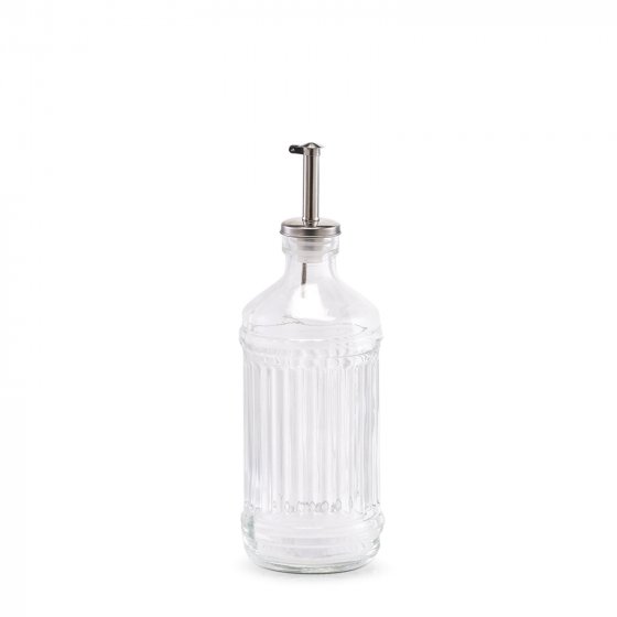 Essig-/Ölflasche, 500 ml Rillen-Glas 