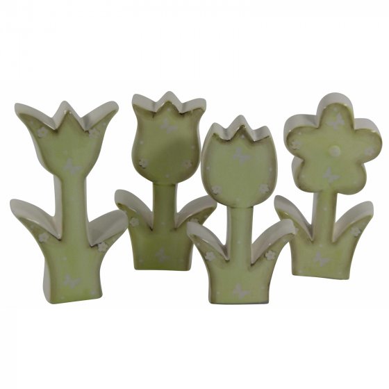Frühlingsblumen 4 er Set Keramikblumen