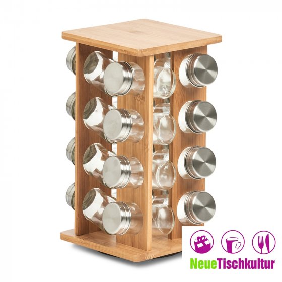 Gewürzrondell mit 16 Gewürzgläsern 