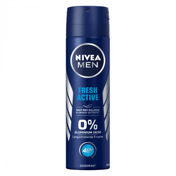 Nivea Men Deo Fresh Active Spray ohne Aluminium150ml 6er Pack 